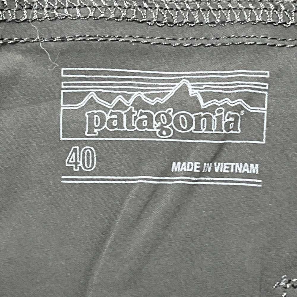 Patagonia Board Shorts Mens‎ 40 Gray Worn Wear Drawstring Swim Trunks Pockets - Picture 11 of 15